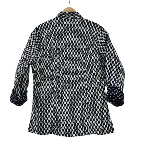 Indigo Block Print Kantha Quilted Jacket - Picture 8 of 8